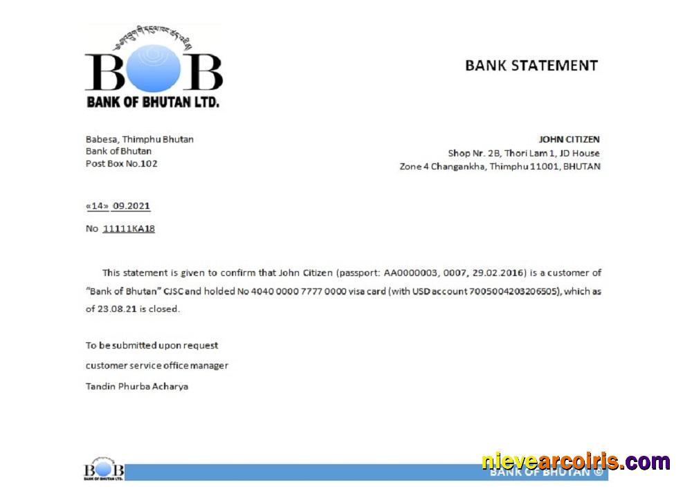 Bhutan Bank of Bhutan closure reference